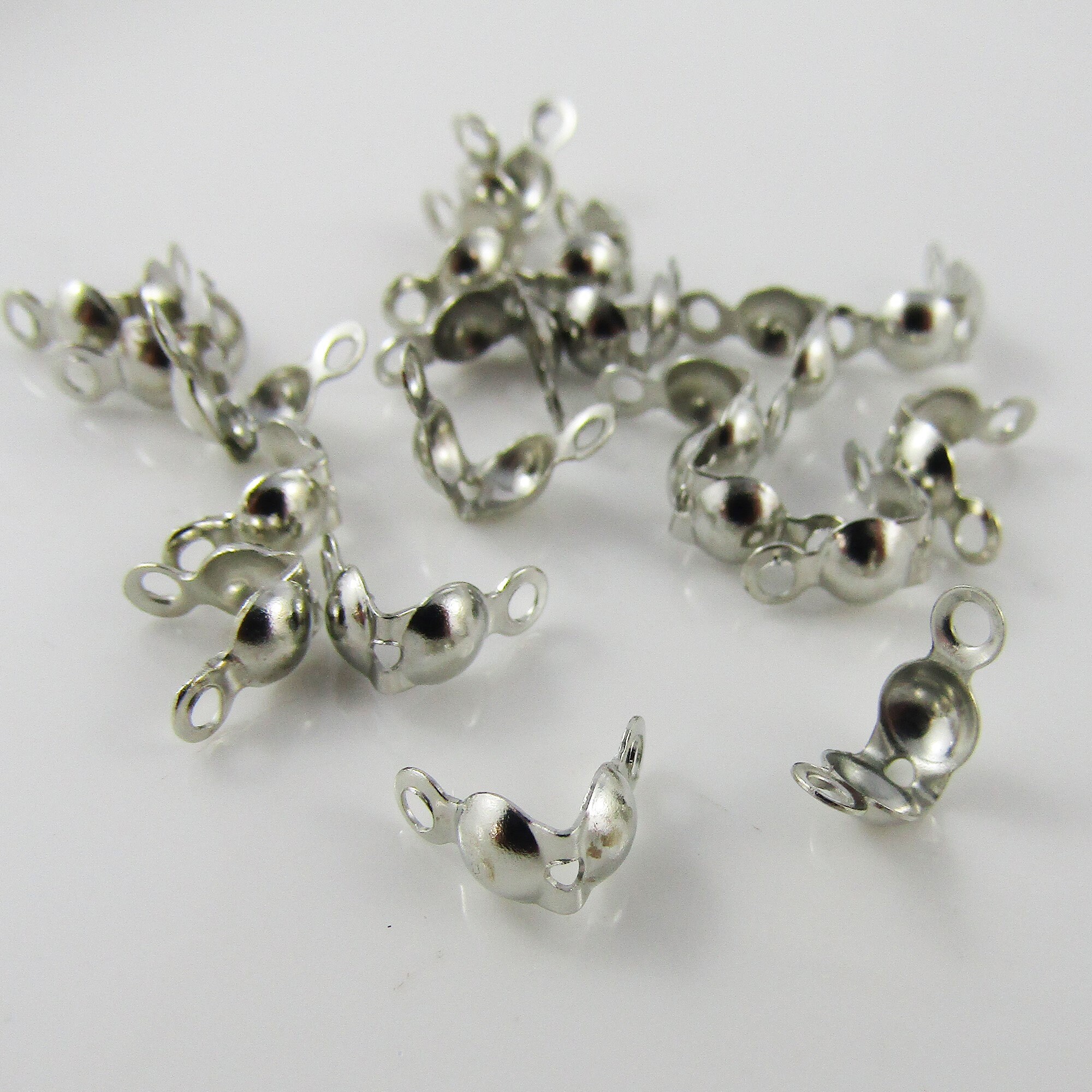Sterling Silver Crimp Cover Beads, S925 Silver Crimp Beads for Jewelry  Making Supplies, Cover Bead 