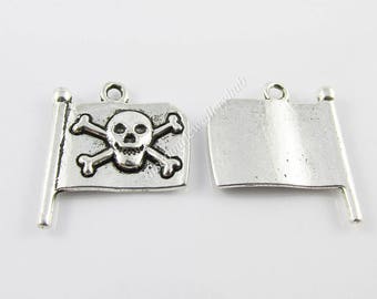 Bulk Pirate Flag Charm Pendant Select Qty