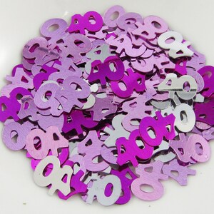 Rose 40 Anniversaire Confettis Saupoudrer pour Confettis Cartes Table Disperse des ballons