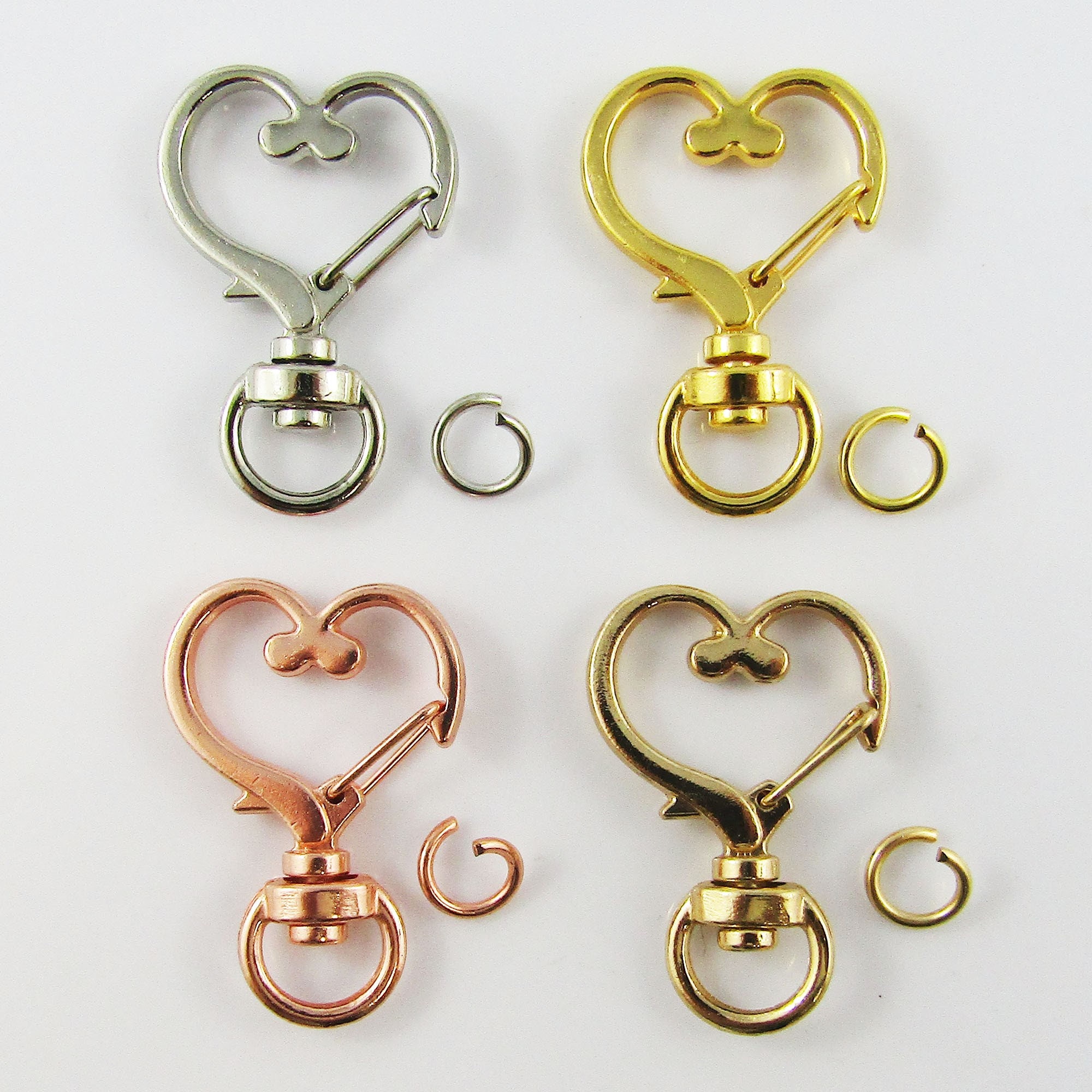 Heart Ring Connector, Solid Heart Jump Ring, Heart Frame Charm 10 SF21 