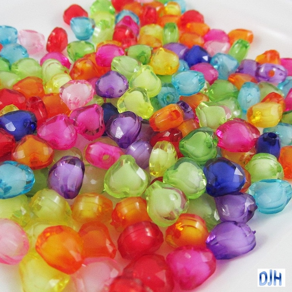 Acrylic faceted sale beads
