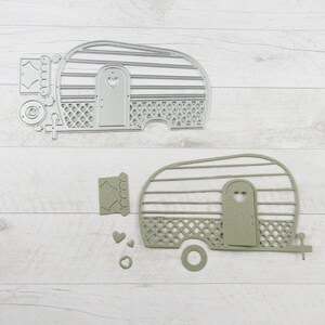 Camping caravane matrice de découpe en acier au carbone Scrapbooking fabrication de cartes etc.