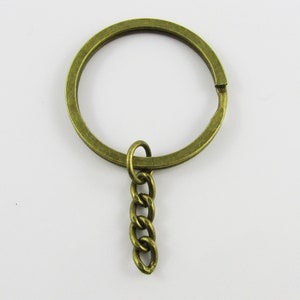 Bulk Key Ring Keychain Findings Split Ring Keyring Craft Beading Antique Bronze
