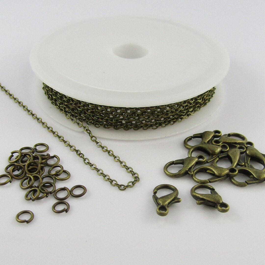 DIY 3mtr Cable Chain Jewellery Making Kit With Jumprings & Parrot ...