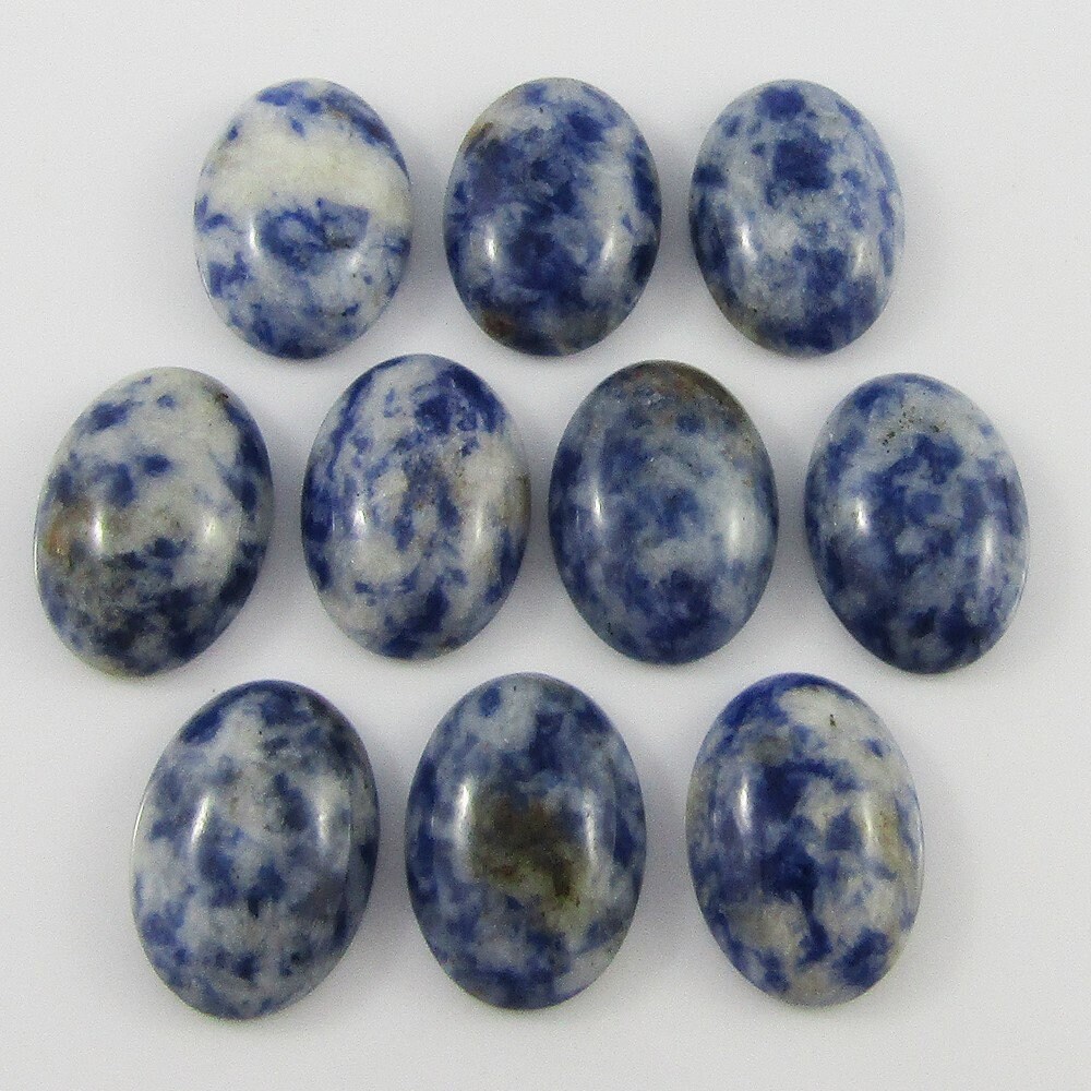 10pcs Blue Spot Stone Gemstone Cabochon 18x13mm OVAL Flat Back Etsy UK
