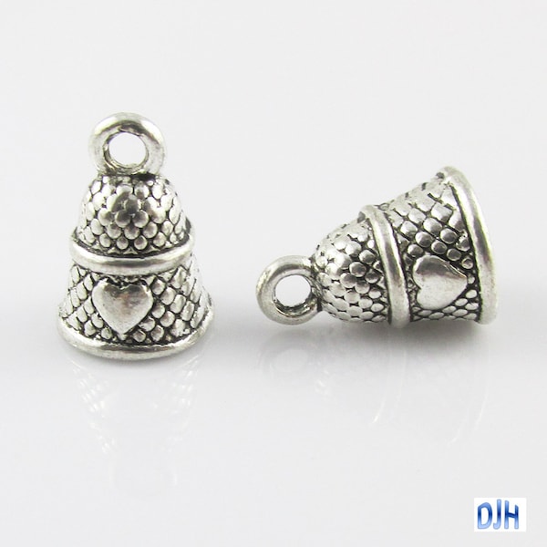 Bulk 3D Thimble Charm Pendant 13mm x 9mm Select Qty