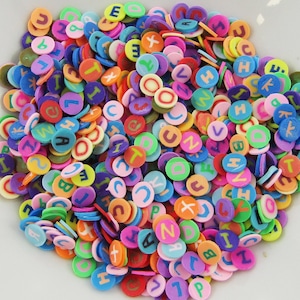 20g Pâte à Cristal Polymère Pafer Saupoudrer Alphabet Lettres Alphabet Cartes Shaker en Résine etc