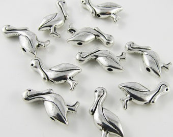 Bulk 10pcs Pelican Bead Alloy 20x13mm Hole size 1.5mm