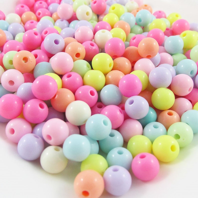 50g 180 Pcs Acrylic Round Craft Beads Bubblegum Pastels 8mm Hole 1 5mm 50g 180 Pcs Acrylic Round Craft Beads Bubblegum Pastels 8mm Hole 1 5mm