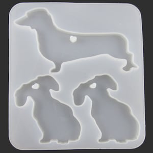 Dachshund Dog Pendentif Moule de moulage en silicone pour boucles d’oreilles en résine époxy collier