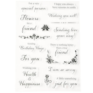 Message de personne spéciale Tampon transparent Caoutchouc de silicone Scrapbooking Fabrication de cartes