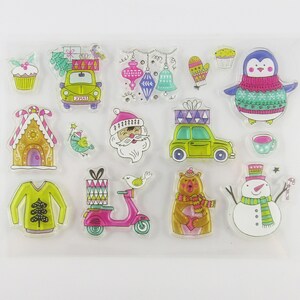Vacances de Noël d’hiver Clair Timbre Silicone Rubber Scrapbooking Card Making