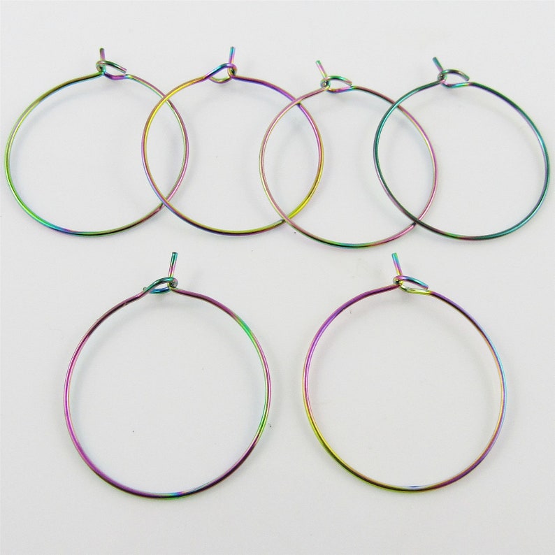 Bulk Set of 10 Multi Coloured Wine Glass Charm Findings DIY Etsy