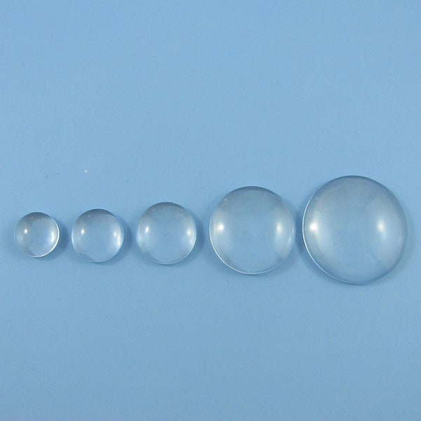 Round Domed Clear Transparent Magnifying Glass Cabochons Seals 6~48mm