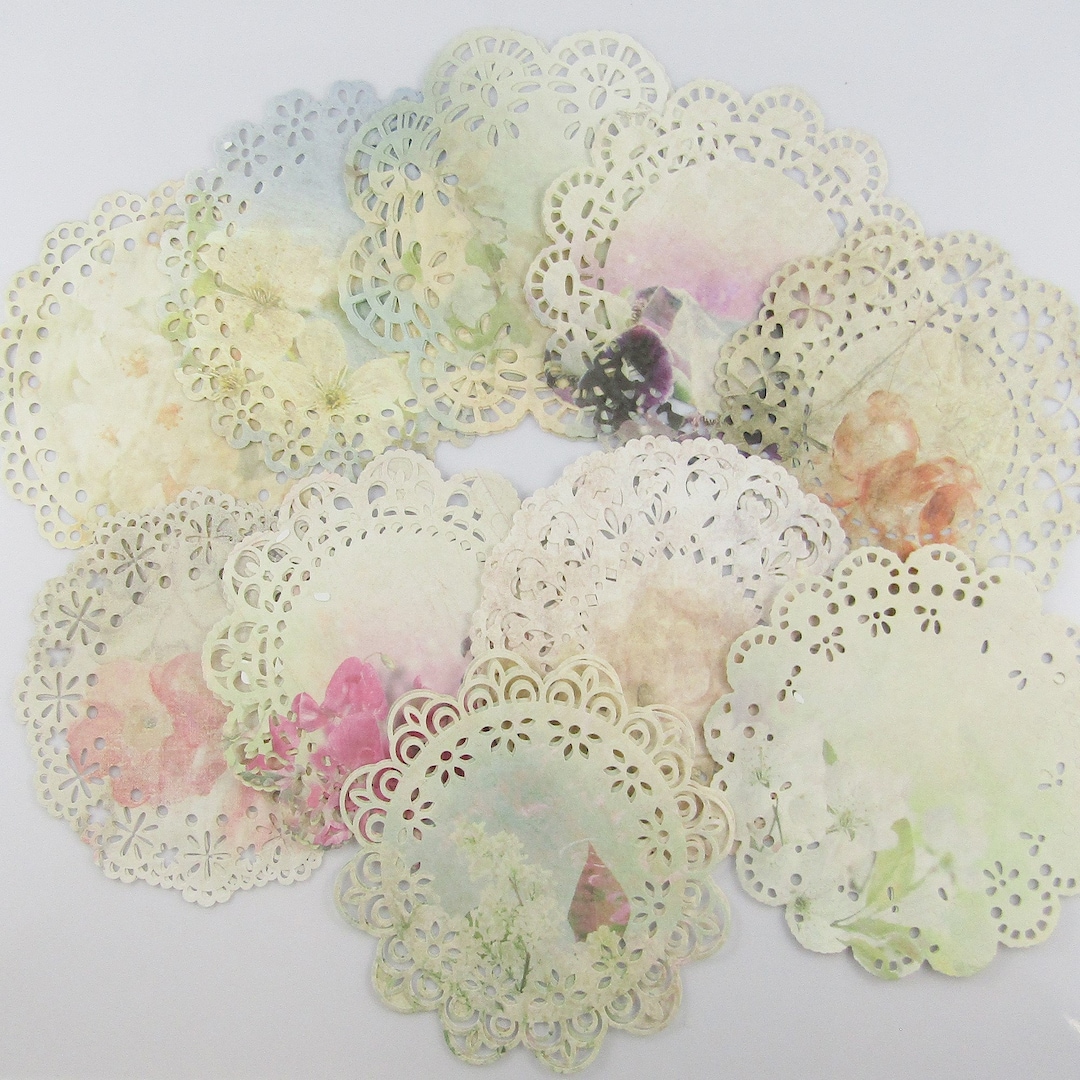 20pc-flower-print-paper-doily-scrapbook-cards-junk-journal-ephemera
