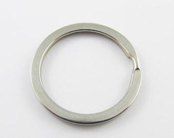 Bulk Keyring Split Ring Finding 30mm Stainless Steel Silver Tone