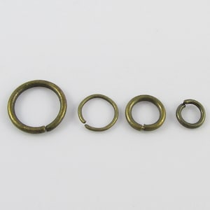 Bulk Antique Bronze Jump Rings Open Jumprings Findings Craft Select size