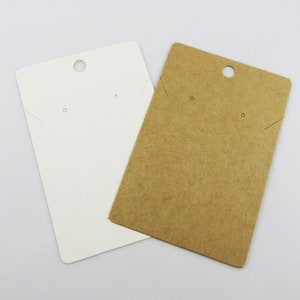 Bulk 40pc Earring Necklace Jewelry Hanging Display Card 90x60mm select colour