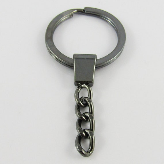 Bulk Key Ring Keychain Findings Gunmetal Keyring Craft 62mm x 30mm Select  Qty