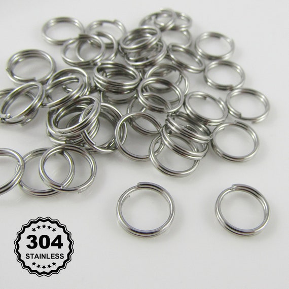 Amazon.com: HUIHUIBAO 400 Pieces Premium 304 Stainless Steel Split Ring  Double Jump Ring Small Key Chain Ring for Jewelry Making and Ornament  Crafts, 4 Sizes(6mm 8mm 10mm 12mm Diameter)