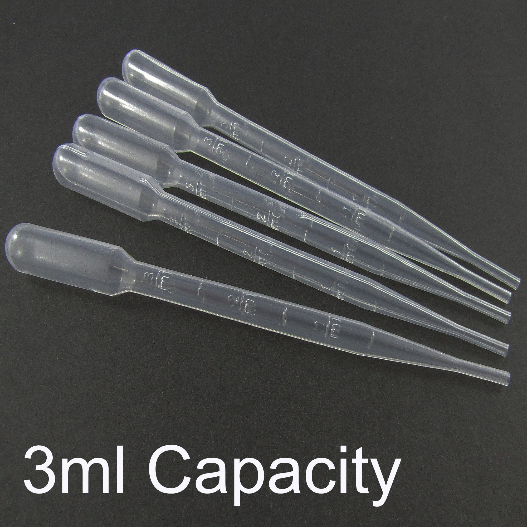 Greenlans Lot de 50 pipettes de transfert graduées jetables en plastique  pour mélanger les peintures acryliques et laboratoires 3 ml