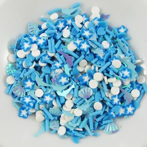 20g Marine Mix Saupoudrer Dauphins & Coquillages PVC Paillettes Résine Shaker Cartes etc