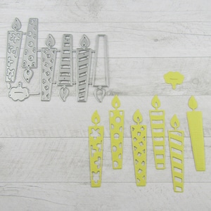 Bougies d’anniversaire Découpe Die Carbon Steel Scrapbooking Card Making etc