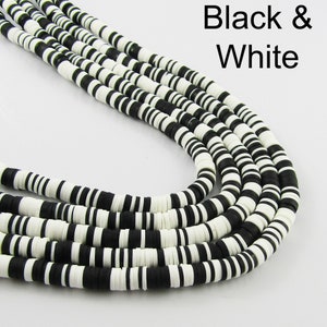 330pcs/Strip Flat Round Polymer Clay Beads Chip Disk Loose Spacer Heishi  Beads for Handmade DIY Jewelry Making Bracelets 4/6mm