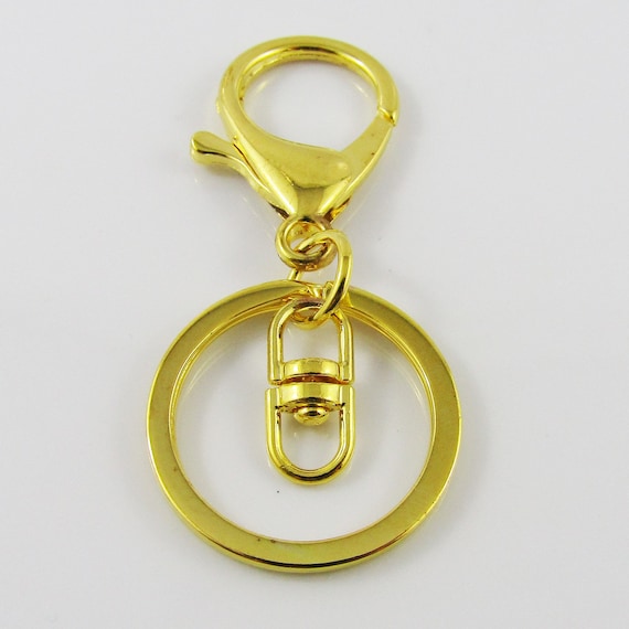 Gold Key Chain Rings Pack Of 10