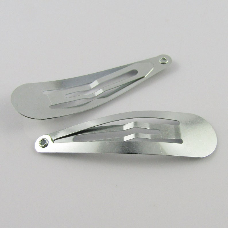 Bulk 20pcs DIY Snap Hair Clip Finding 46mm Iron Etsy