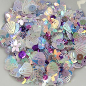 20g Lilac Seaside Mix Paillette Paillette Paillettes Saupoudrer Résine Shaker Cartes etc