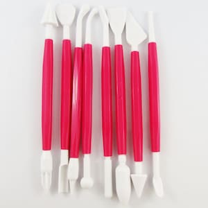 8pc Modeling Polymer Clay Sculpting Set Plastic Dual Ends