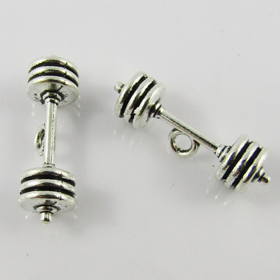 Bulk Weightlifting Barbell Charm Pendant Weight Training Alloy