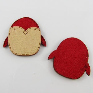 10pcs Bird Faux Suede Patch Craft Embellishment 35x36x3mm Hairclips & More