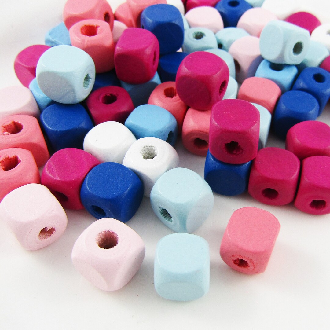 100Pcs Mixed Large Hole Wooden-Beads Jewelry Crafts For DIY Jewelry Making  US