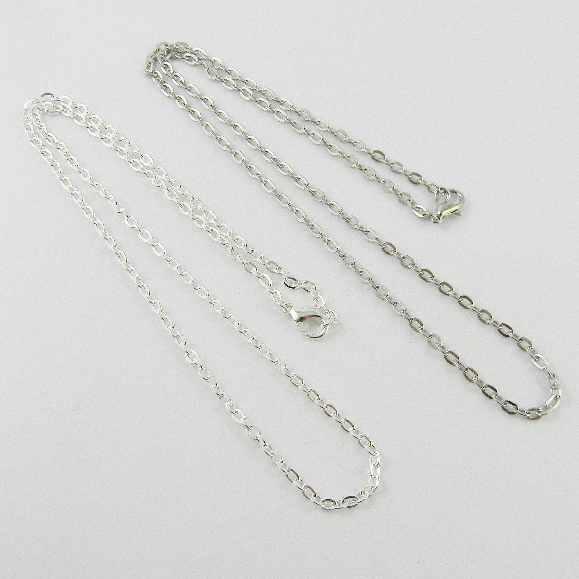 Bulk 10pcs Cable Chain Link Necklace 45cm Parrot Clasp Select Etsy