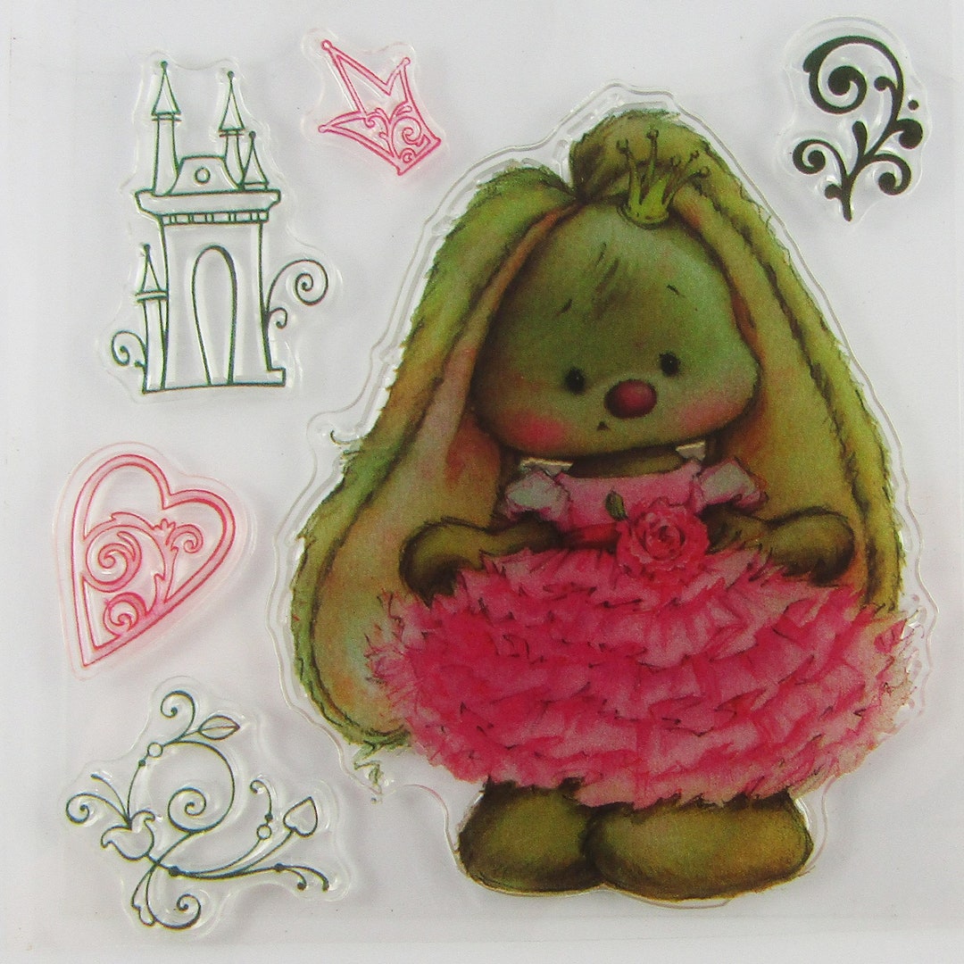 Princess Bunny Clear Stamp Silicone Rubber Scrapbooking Card Making - Etsy