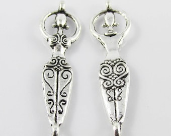 Bulk Fertility Goddess Charm Pendant Connector 43x12mm Select Qty