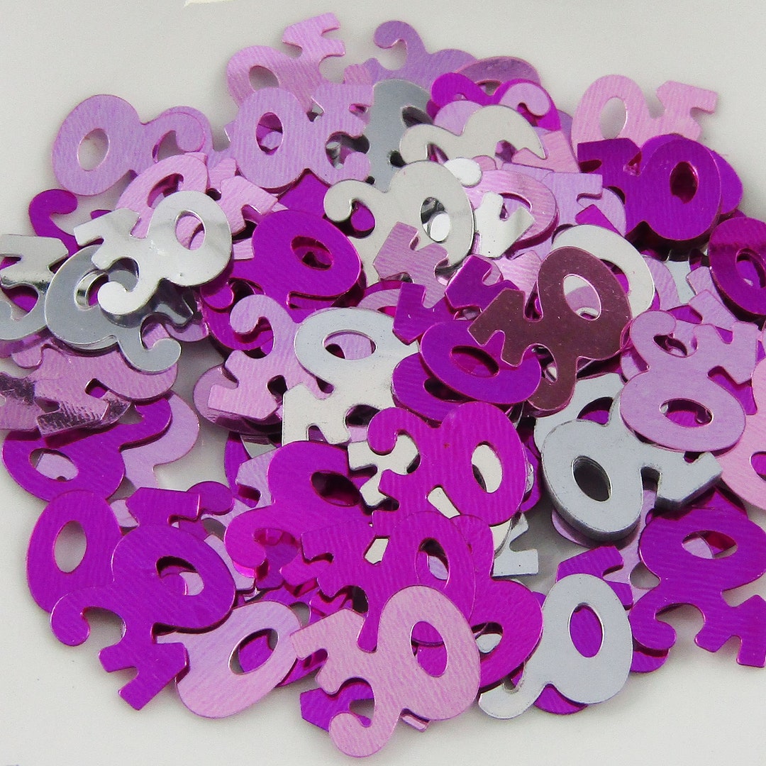 Pink 30 Birthday Confetti Sprinkles for Confetti Cards Table Scatters