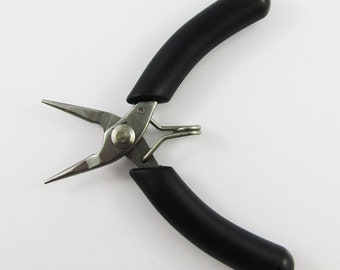 Craft & Jewellery Stainless Steel Spring Loaded Mini Chain Nose Pliers 100mm