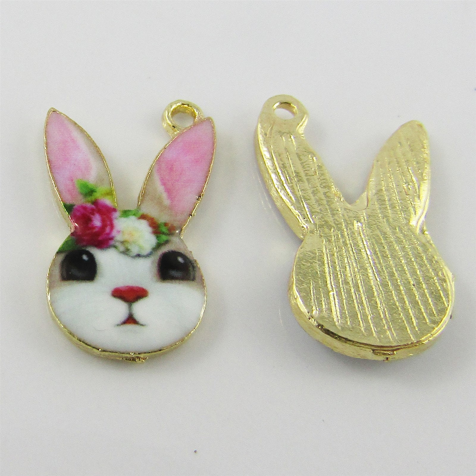 LUOZZY 40 Pcs Easter Rabbit Charms for Jewelry Making Easter Carrot Charms  Easter DIY Charms for Earrings Necklace Bracelet