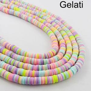 Polymer Clay Bead Strand - Pink Mixed - 6mm Discs – Allegory Gallery