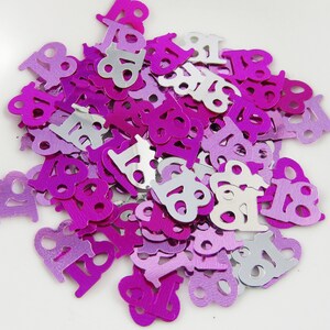 Rose 18 anniversaire confettis saupoudrer pour les cartes de confettis Table disperse des ballons