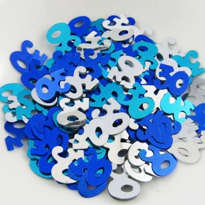 Bleu 30 anniversaire confettis saupoudrer pour les cartes de confettis table disperse des ballons