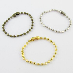 Bulk 20pack Ball Chain Bag Tag Key Ring Keychain Finding 10cm Select Colour