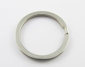 Bulk Keyring Split Ring Finding 25mm Stainless Steel Silver Tone