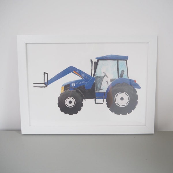 Blue Tractor Etsy UK