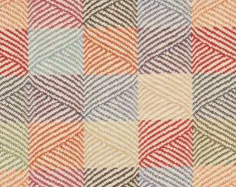 Tapestry fabric colorful checks with loop effect upholstery fabric cushion fabric solid jacquard