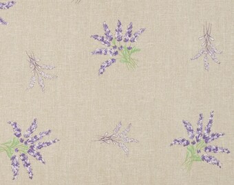 Cotton fabric lavender allover provencal Provence natural lilac - Cretonne 160 cm