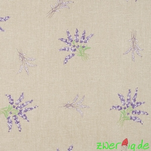 Baumwolle Stoff Lavendel allover provencal Provence natur flieder Cretonne 160 cm Bild 1